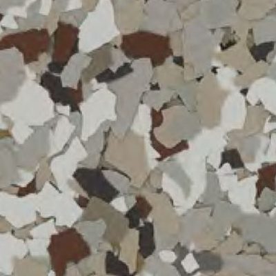 Pebble Beach flake floor coating color
